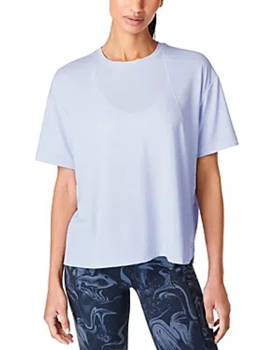 Sweaty Betty Relaxed Fit Draped T-shirt In Salt Blue