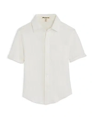 Appaman Boys' Beach Cotton Blend Button Down Shirt - Little Kid, Big Kid In White