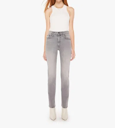 Mother The Hustler High Waist Ankle Bootcut Jeans In Grey