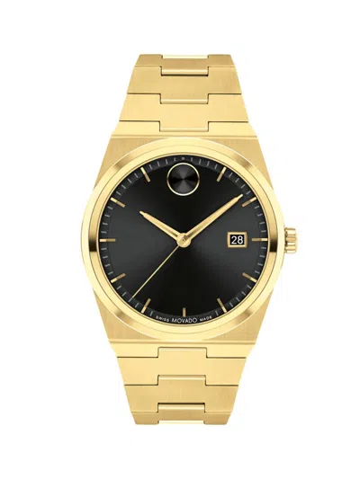 Movado Men's Bold Quest Goldtone Stainless Steel Bracelet Watch/40mm In Black/gold