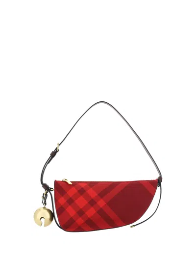 Burberry Shield Shoulder Bag In Ripple Ip Check