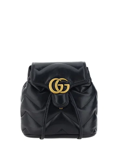 Gucci Gg Marmont Backpack In Nero