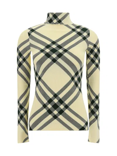Burberry Sweater In Ivy Ip Check