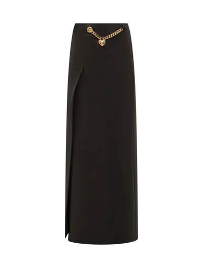 Moschino Heart Lock Skirt In Black