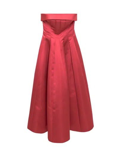Philosophy Di Lorenzo Serafini Duchesse Bustier Dress In Red