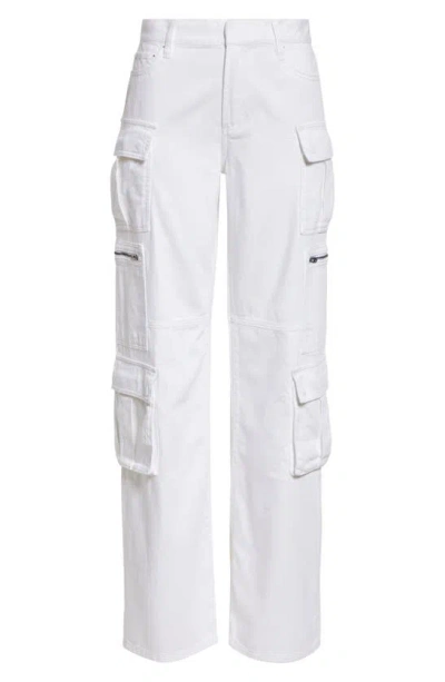 Alice And Olivia Olympia Mr. Baggy Cargo Pants In White