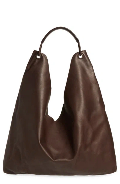 The Row Bindle 3 Large Hobo Bag In Dark Brown