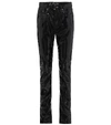 SAINT LAURENT HIGH-WAISTED FAUX-LEATHER TROUSERS,P00263790