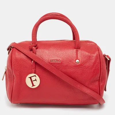 Pre-owned Furla Red Leather Arianna Satchel