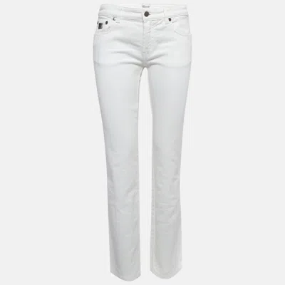 Pre-owned Red Valentino White Denim Straight Leg Jeans M Waist 28"