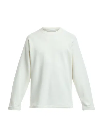 Helmut Lang Men's Cotton Fleece Sweatshirt White In Neutral