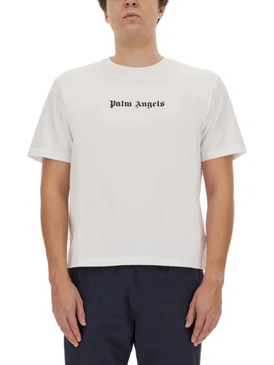 Palm Angels Man T-shirt In Bianco