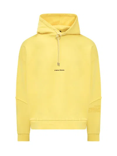 A Better Mistake Man Sweatshirt Yellow Size 4 Cotton