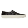 JUNYA WATANABE Black Croc Slip-On Sneakers