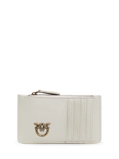 Pinko Card Holder With Logo In White