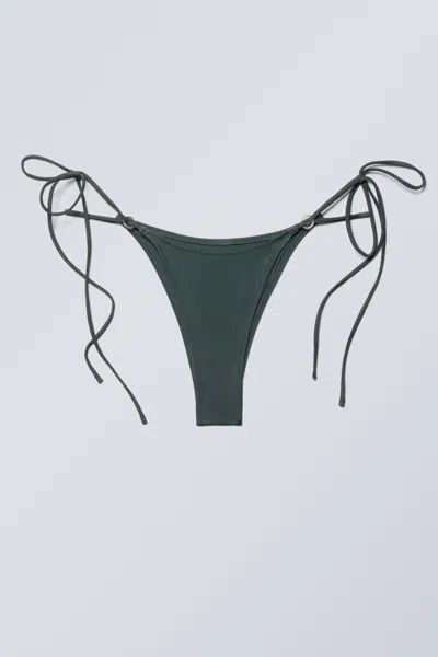 Weekday Tie Bikini Bottoms In Black