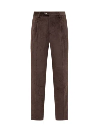 Etro 1 Pince Trousers In Brown