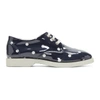 COMME DES GARCONS GIRL COMME DES GARCONS GIRL NAVY AND WHITE PVC POLKA DOT SNEAKERS