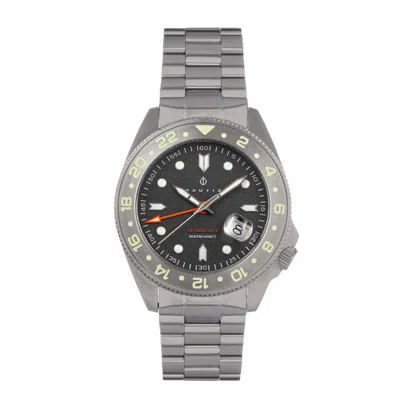Nautis Global Dive Grey Dial Men's Watch 18093g-b In Grey / Silver