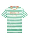 Polo Ralph Lauren Classic Fit Striped Jersey T-shirt Man T-shirt Green Size M Cotton In Summer Emerald Multi