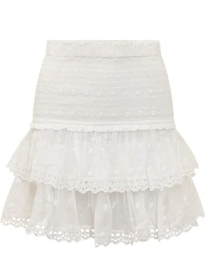 Isabel Marant Étoile Miniskirt With Ruffles In White