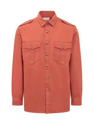 Isabel Marant Pomili Cotton-twill Shirt In Orange
