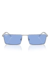 Ray Ban Emy Bio-based Sunglasses Silver Frame Blue Lenses 59-17