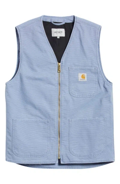 Carhartt -wip Arbor Vest In Bay Blue Aged Canvas