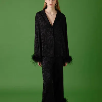 Nocturne Feathered Shirt In Black
