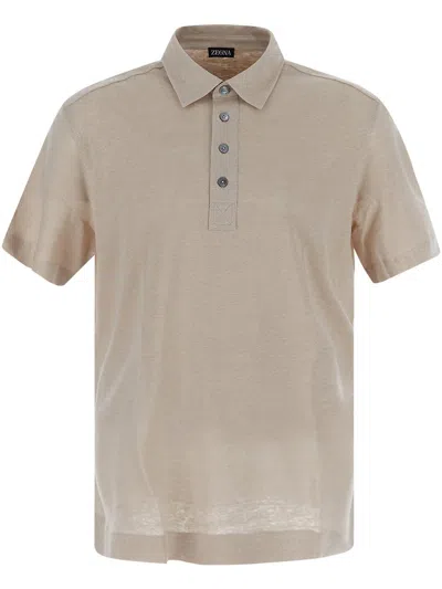 Zegna T-shirts And Polos In Beige