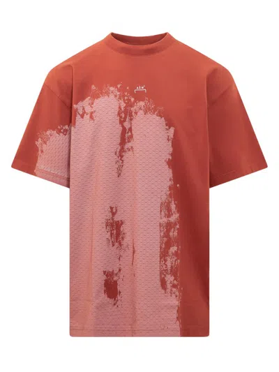 A-cold-wall* Red Brushstroke T-shirt In Orange