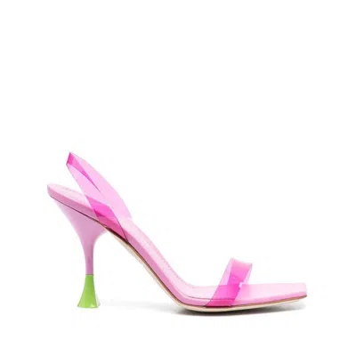 3juin 110mm Leather Open-toe Sandals In Pink