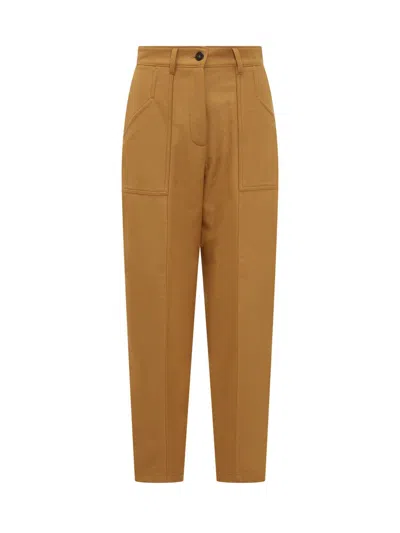 Forte Forte Tapered Cargo Trousers In Brown