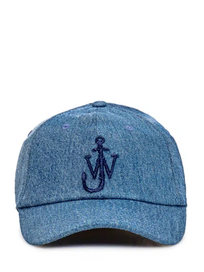 Jw Anderson Logo Embroidered Baseball Cap In Blue