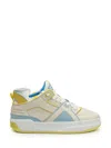 Just Don Tennis Courtside Mid-top Leather Sneaker In Sky Blue