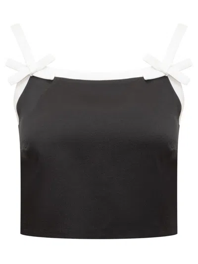 Msgm Top With Straps In Black