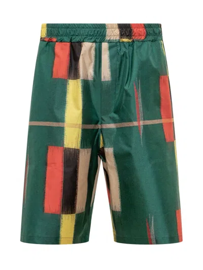 Pierre-louis Mascia Silk Shorts In Verde
