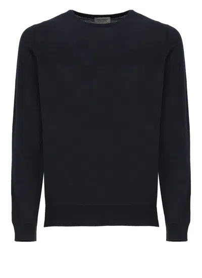 John Smedley Hatfield Pullover Cn Ls In Blue