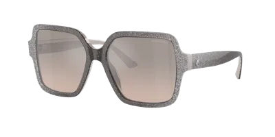 Jimmy Choo Woman Sunglasses Jc5005 In Brown Gradient Grey Mirror Silver