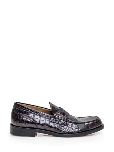 College Leather Loafer In Black