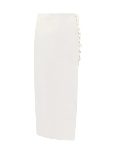 De La Vali Midi Skirt In White