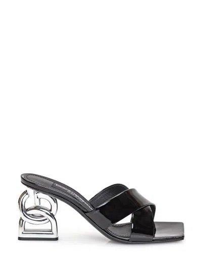 Dolce & Gabbana Dg Heeled Sandal In Black