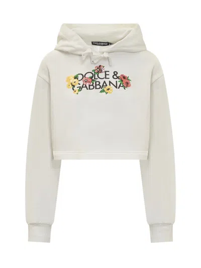 Dolce & Gabbana Hoodie In Bianco