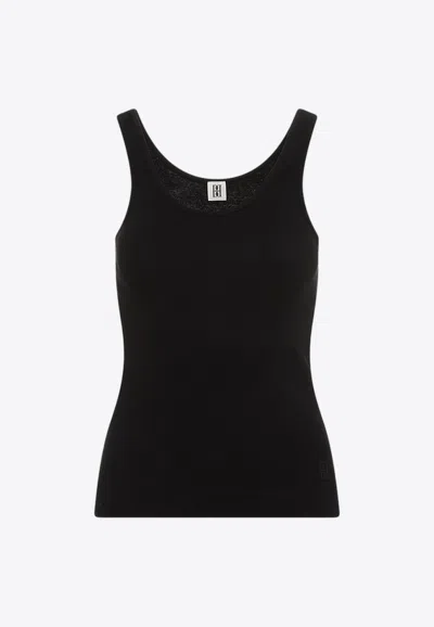 By Malene Birger Anisa Logo-embroidered Tank Top In Black