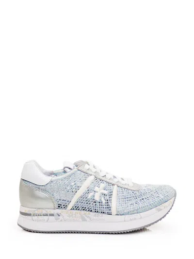 Premiata Conny 6702 Perforated Sneaker In Grey