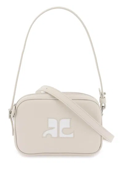 Courrèges Courreges Slim Camera Bag For Compact Women In Cream