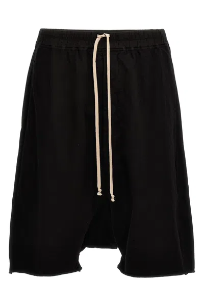 Drkshdw Elastic Drawstring Waist Shorts In Black