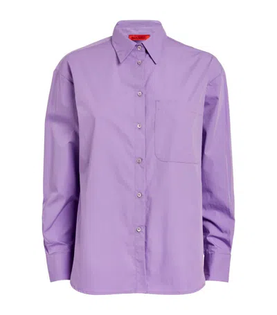 Max & Co Cotton Shirt In Purple