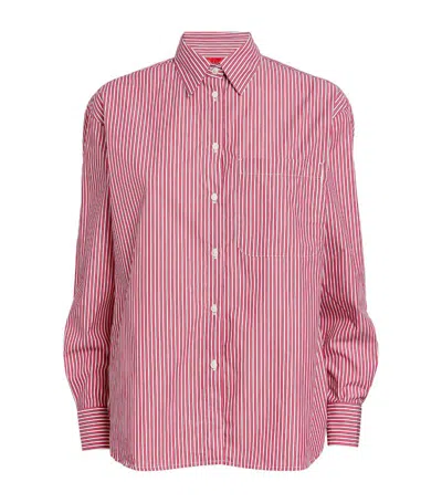 Max & Co Cotton Striped Shirt In Pink