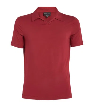 Giorgio Armani Spread-collar Polo Shirt In Multi
